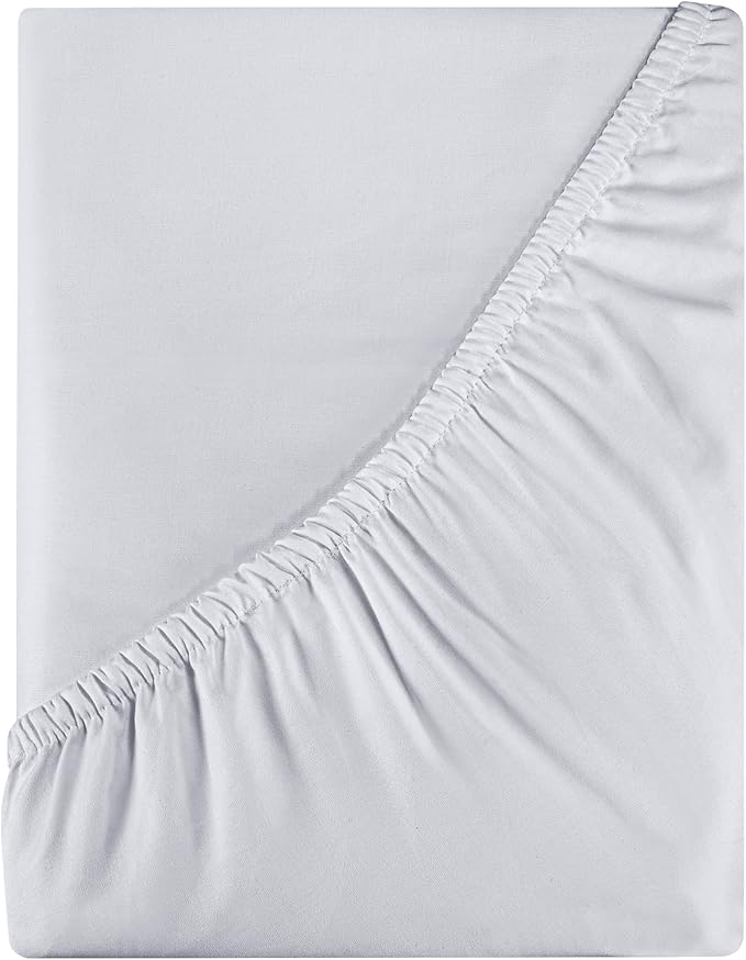 Royale Linen 400 Thread Count 100% American Grown Cotton Fitted Sheet Twin Size by ROYALELINENS