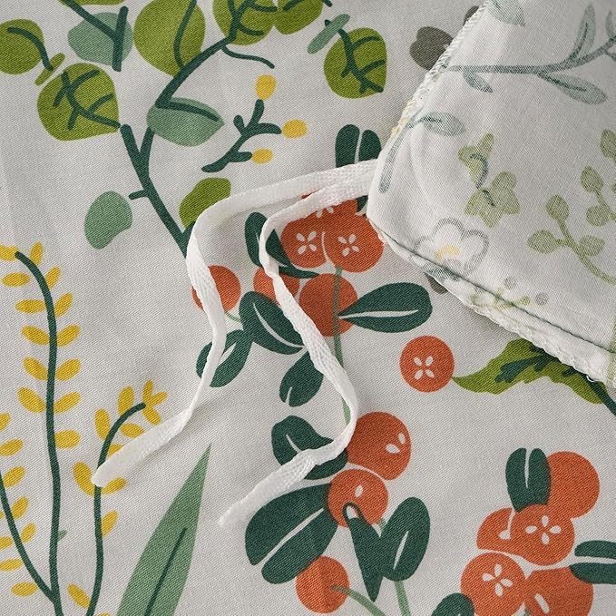 mixinni Sage Green Duvet Cover Set Queen-Exquisite Floral Queen Size Comforter - Image 5