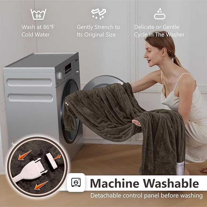 Wapaneus Heated Blanket Electric Full Size 72"x84" - Image 5