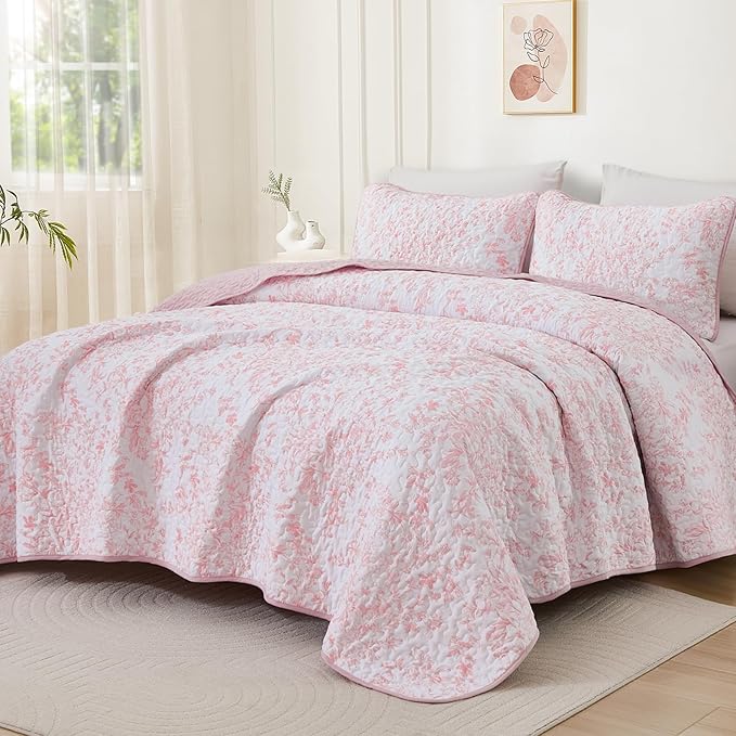WONGS BEDDING Quilt King Size, Botanical Quilt - Image 8