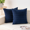 Aegero Pack of 2 Corduroy Decorative Throw Pillow Covers 26x26 InchSoft Striped by Unknown