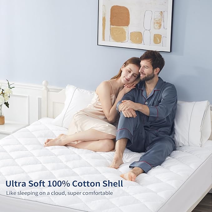 Sunflower Twin Mattress Pad, Hypoallergenic Cotton Mattress Cover College Dorm - Image 5