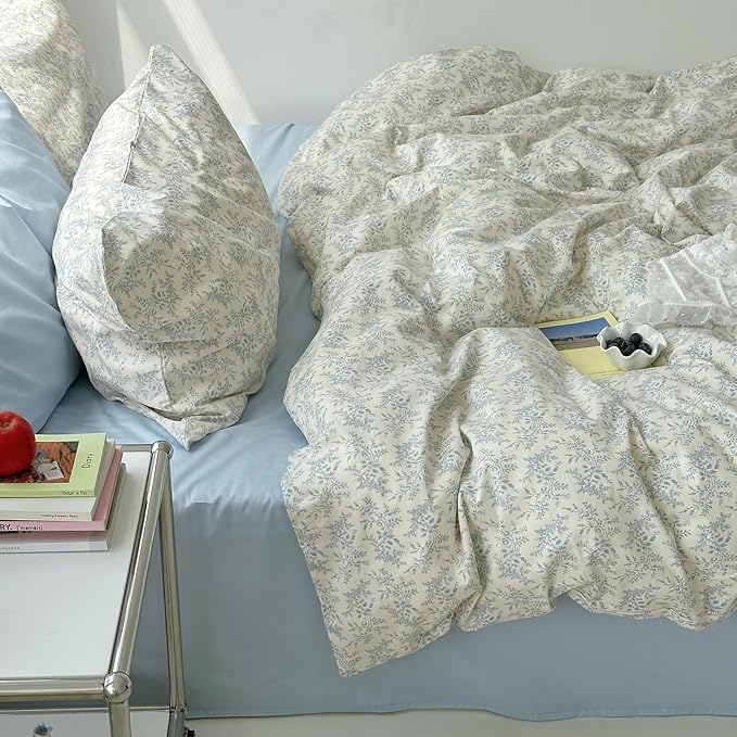 mixinni Blue Floral Duvet Cover Full Size - Image 3