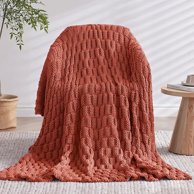 Knitted Weighted Blanket Adults, No Beads Heavy Blanket 36” x 48'' 3lbs - Image 9