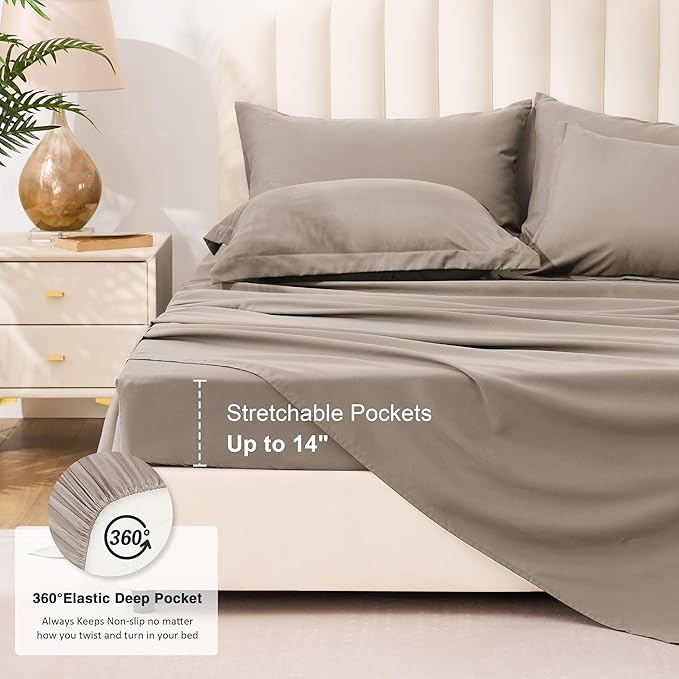 Love's cabin Twin Comforter Set Light Brown, 5 Pieces Twin Bed in a Bag - Image 6