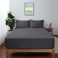 Twin Size Fitted Sheet Only Dark Grey, 100% Egyptian Cotton 600 Thread Count by ShunjieHome