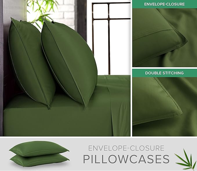 Pure Bamboo Full Sheets, Genuine 100% Organic Viscose Derived from Bamboo Bed - Image 3
