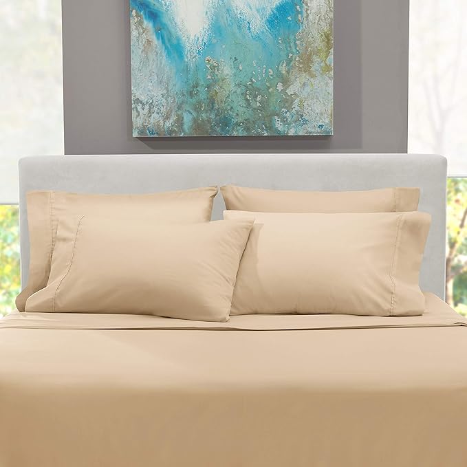 Hearth & Harbor Luxury Soft 6 Piece Bed Sheet Set Extra Deep Pocket Fitted - Image 8