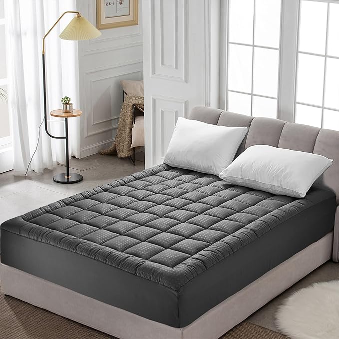 HYLEORY Twin Mattress Pad Quilted Fitted Mattress Protector Cooling Pillow Top - Image 8