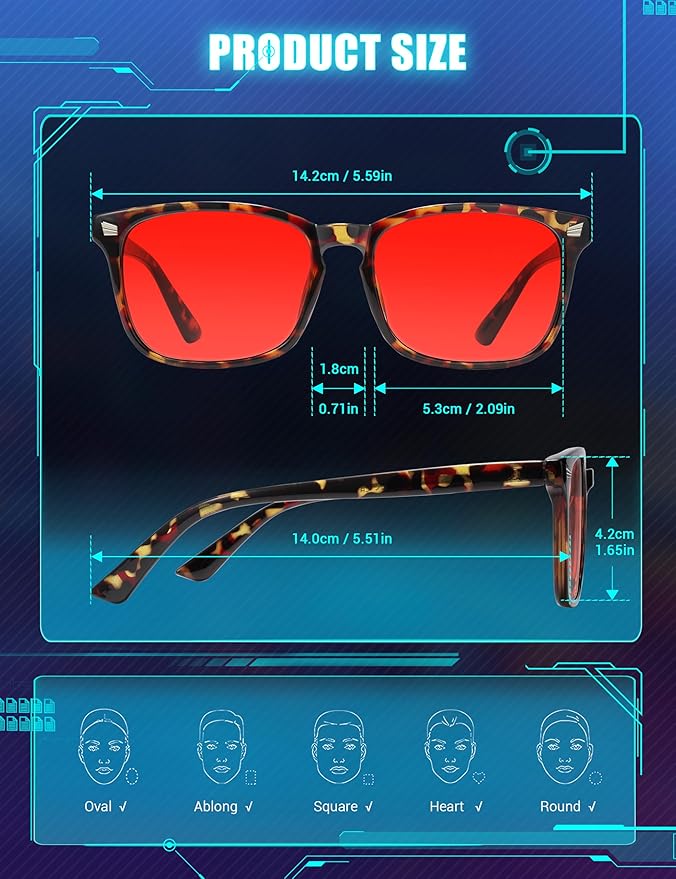 TIJN Sleep Glasses with Blue Green Light Blocking, Screen Fatigue & UV - Image 7