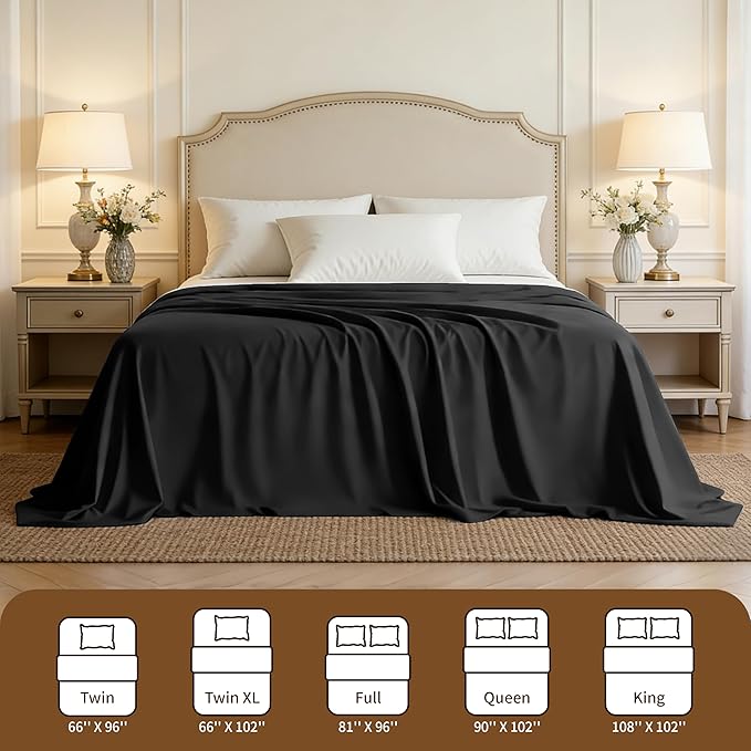 HBHLFZ Full Flat Sheets Only 2 Pack - Image 3