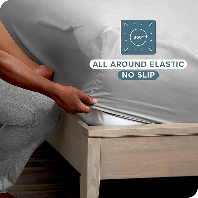 Bare Home 2-Pack Fitted Bottom Sheets California King - Image 3