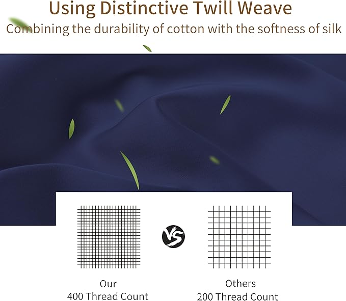 1 Pack Body Size Bamboo Viscose Zippered Pillow Case, 400 Thread Count Cooling - Image 4