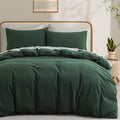 LOVQUE Bedding Duvet Cover Queen Size, 100% Washed Cotton Linen Like Natural by LOVQUE