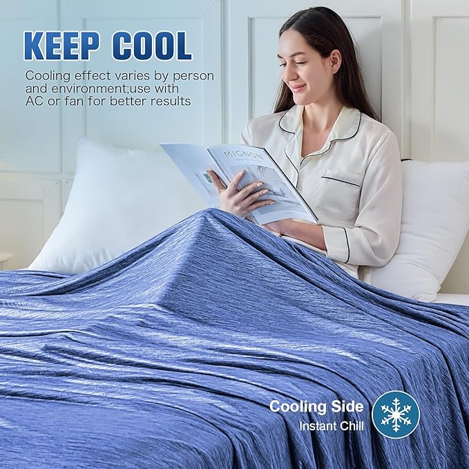 KMUSET Cooling Blanket Twin, Double Sided Summer Cooling Blankets - Image 5