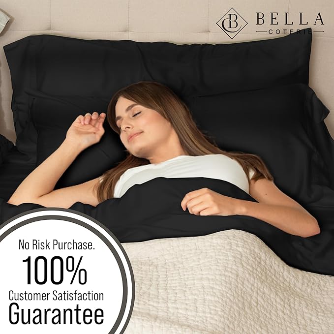 Bella Coterie Luxury Bamboo Viscose Queen Size Fitted Sheet Only | 100% - Image 5