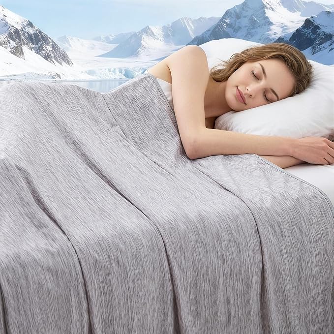 Cooling Blanket Queen Size, Cold Blanket Thin Lightweight Breathable Soft by PENGZHUTECHNOLOGY