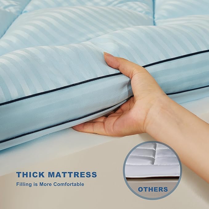 BEDLORE Twin XL Mattress Topper, Thick Pillow Top Pad - Image 7