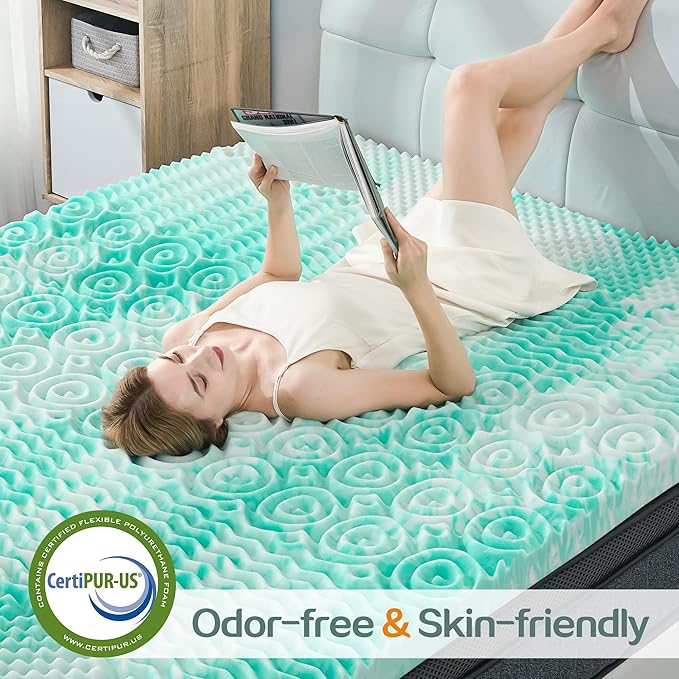 SINWEEK Mattress Topper Memory Foam Mattress Topper 2 Inch Queen Soft Mattress - Image 3