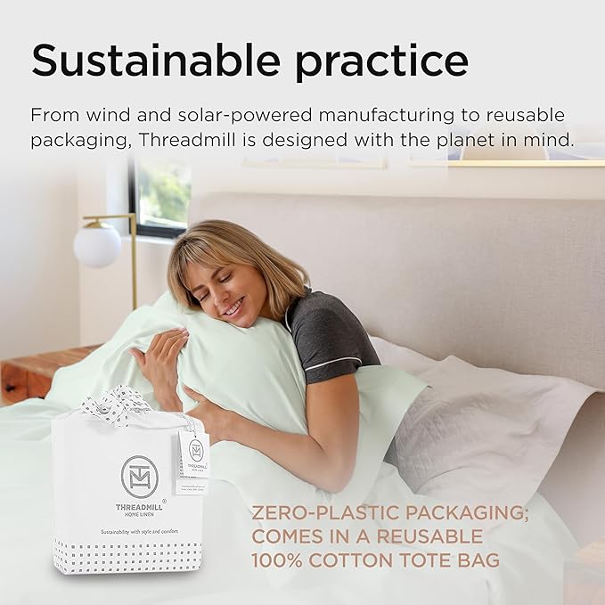 Threadmill Full Size Sheets | 800 Thread Count Bed Sheets - Image 7
