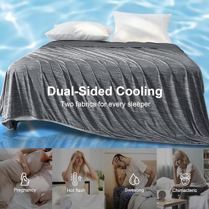 KMUSET Cooling Blanket King Size, Double Sided Summer Cooling Blankets - Image 8