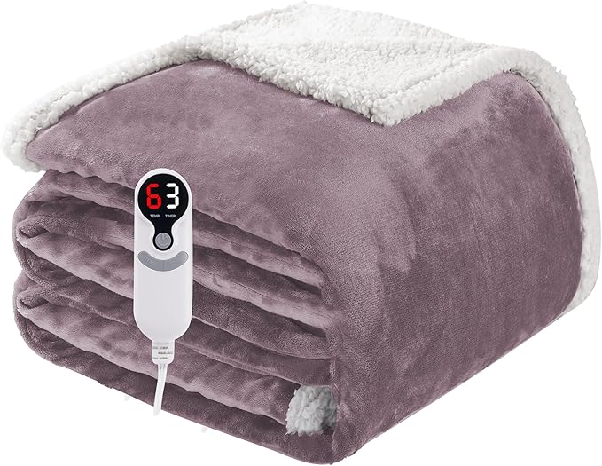 Electric Heated Blanket Full Size 72"x84", Soft Flannel by Soypipo