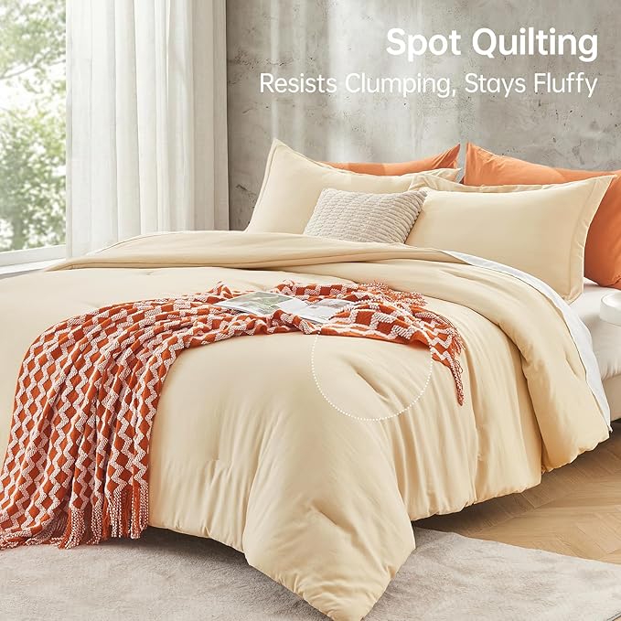MUXHOMO Full Comforter Sets, All Season Ultra Soft Down Alternative Bedding - Image 5
