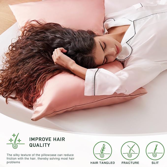 Love's cabin Satin Pillowcase Set of 2 Standard Size 20x26, Cooling Pillow - Image 4