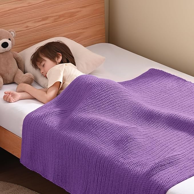 Guohaoi Knitted Weighted Blanket Kids No Beads Cooling Heavy Blanket, Home - Image 2