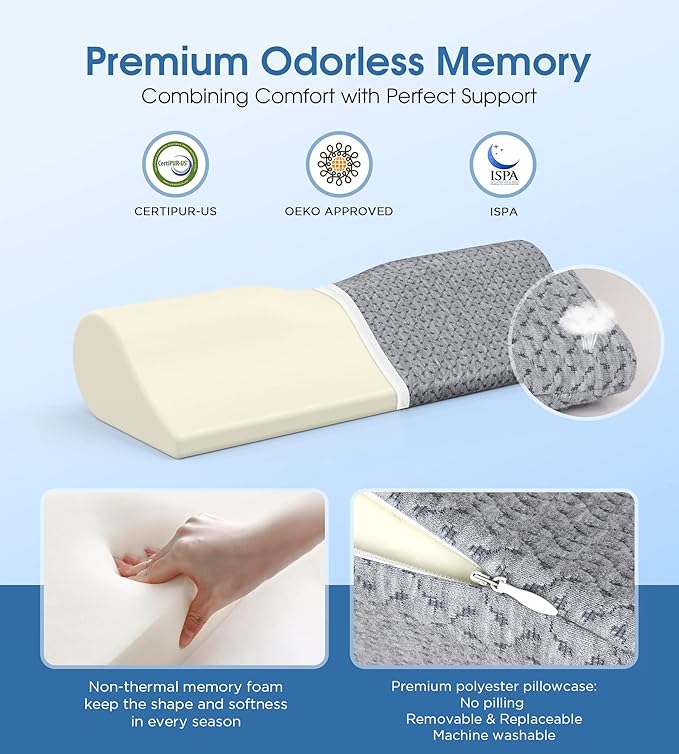 Demelon Cervical Neck Pillows for Pain Relief Sleeping, High-Density Memory - Image 6