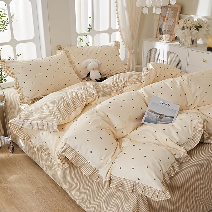 mixinni Floral Duvet Cover Set Full Size – 100% Cotton 3-Piece Bedding Set - Image 5