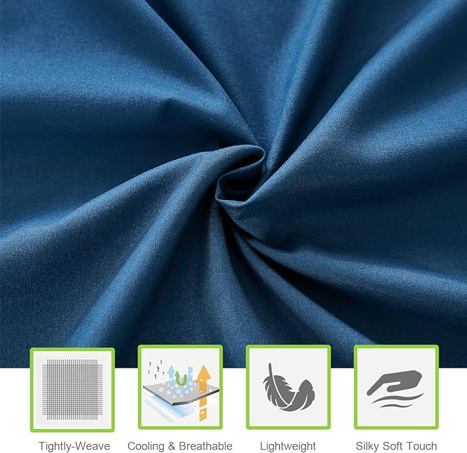 ILAVANDE Navy Queen Sheets Set 4 Piece, Hotel Luxury Super Soft 1800 Series - Image 4