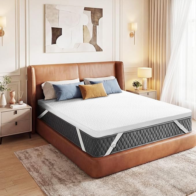 Czpalo 4 Inch Gel Memory Foam Mattress Topper Full, Cooling Mattress Topper - Image 8