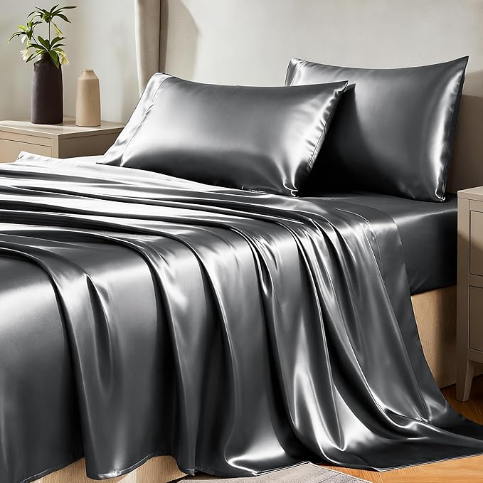 CozyLux Satin Sheets King Size Sheet Set by CozyLux