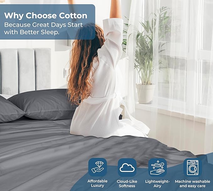 Royale Linens 100% Organic Cotton California King Flat Sheet Only - Image 7