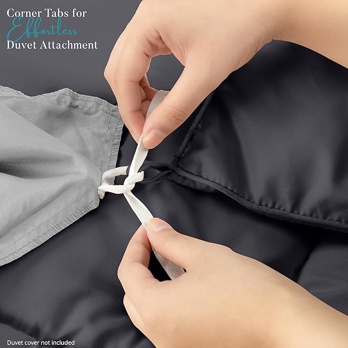 Utopia Bedding Twin Comforter Duvet Insert, Quilted Grey Comforter - Image 6