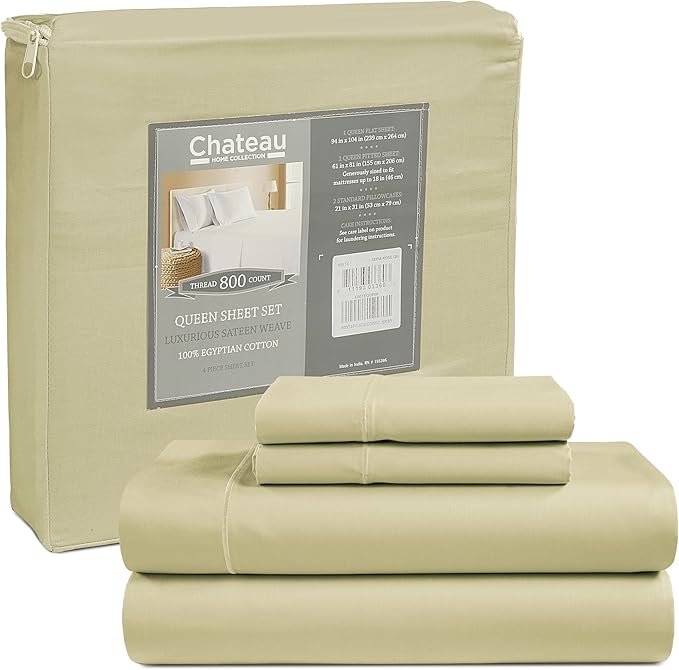 100% Cotton Sheets California King Size Sheets Set, CalKing Sheet Set, 800 - Image 9