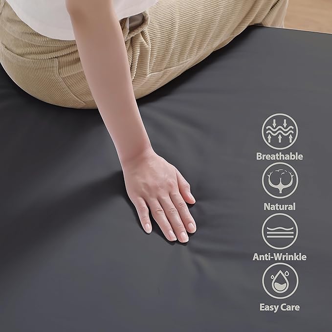 100% Egyptian Cotton Fitted Sheet CK Size, 600 Thread Count, Soft & Elastic - Image 2