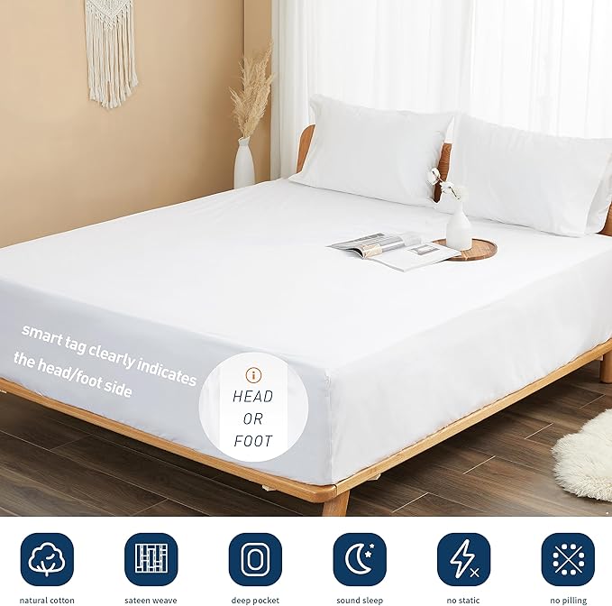 Sunflower Full Fitted Sheet, 1-Piece Extra Deep Pocket Fitted Bottom Sheet 22" - Image 6