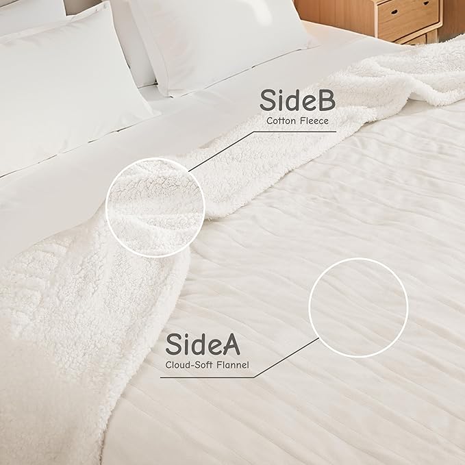 Electric Heated Blanket Full Size 72"x84", Soft Flannel - Image 3