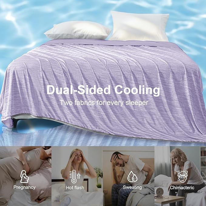 KMUSET Cooling Blanket King Size, Double Sided Summer Cooling Blankets - Image 8