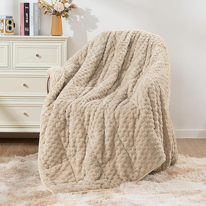 Mr. Sandman Weighted Blankets for Adults Queen Size 20lbs, Warm Sherpa Fleece by MrSandman