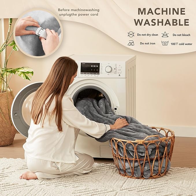 Homemate Electric Heated Blanket Queen Size - Image 8