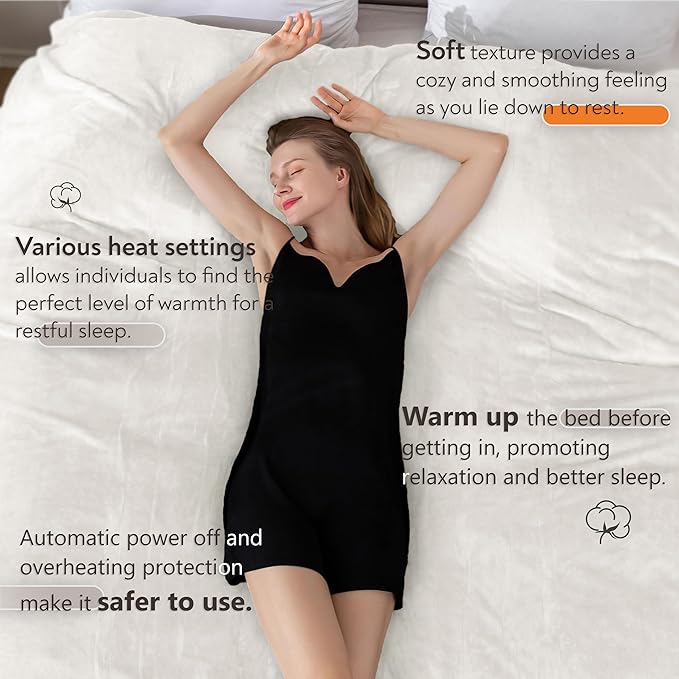 Wapaneus Foot Pocket Heated Blanket Electric Throw - Image 2
