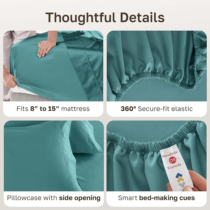 California Design Den Bed Sheets Twin Size Set - Image 5