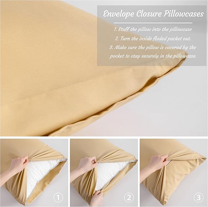 NTBAY Standard Pillow Cases Set of 2, 2 Pack Brushed Microfiber 20x26 Pillow - Image 4
