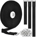 0.75"x19.7ft Hook and Loop Straps with 30 Buckles Adjustable Cut-to-Length Cable Ties - Reusable Nylon Fastening Tape Cable Straps for Storage or Organization (0.75in x 19.7ft)