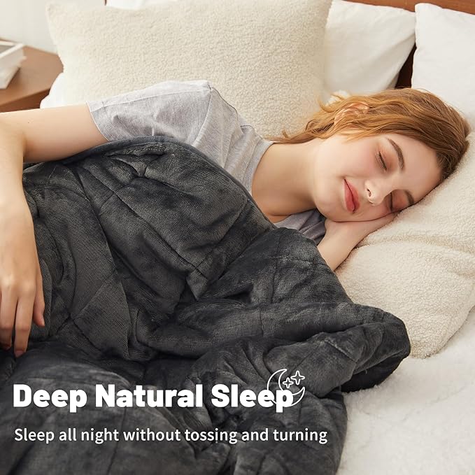 Weighted Blanket 20 lbs 60x80 inches, Sherpa Fleece Throw Blanket - Image 3