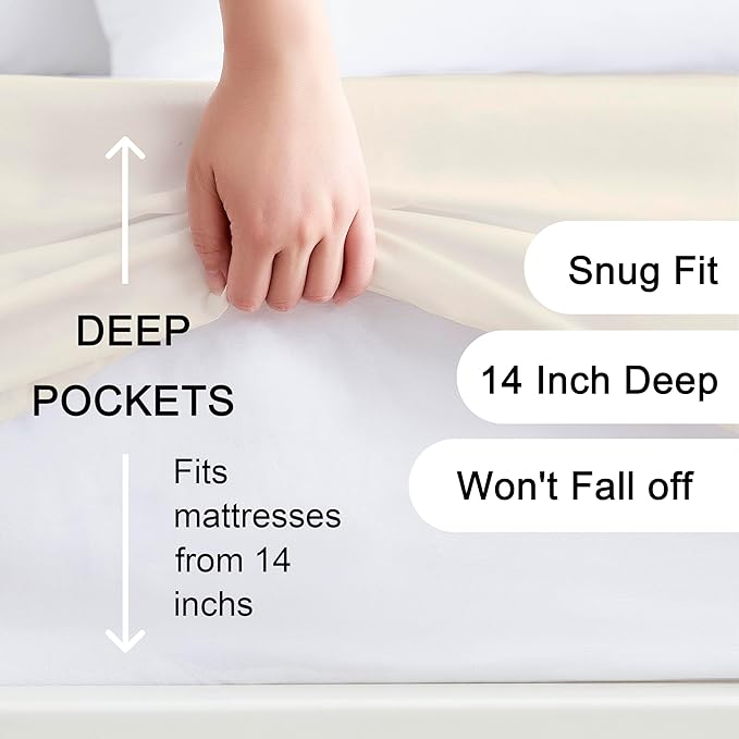 Hotella 100% Microfiber Twin Size Fitted Sheet Only, Ultra Soft Hotel Quality - Image 2
