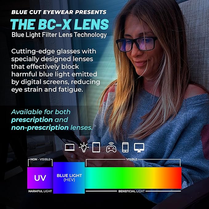 Blue Light Blocking Glasses For Men/Women Anti-Fatigue Computer Monitor Gaming - Image 9